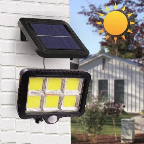 Collection of 1+1  Proiector LED solar cu senzori de lumina LP-0067 in a gallery layout