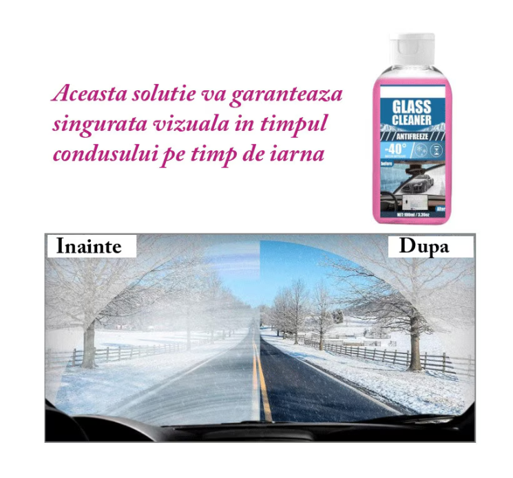 Collection of Antigel pentru parbriz auto, scapa de gheata intr-o secunda, pana la -40 grade, 100ML in a gallery layout