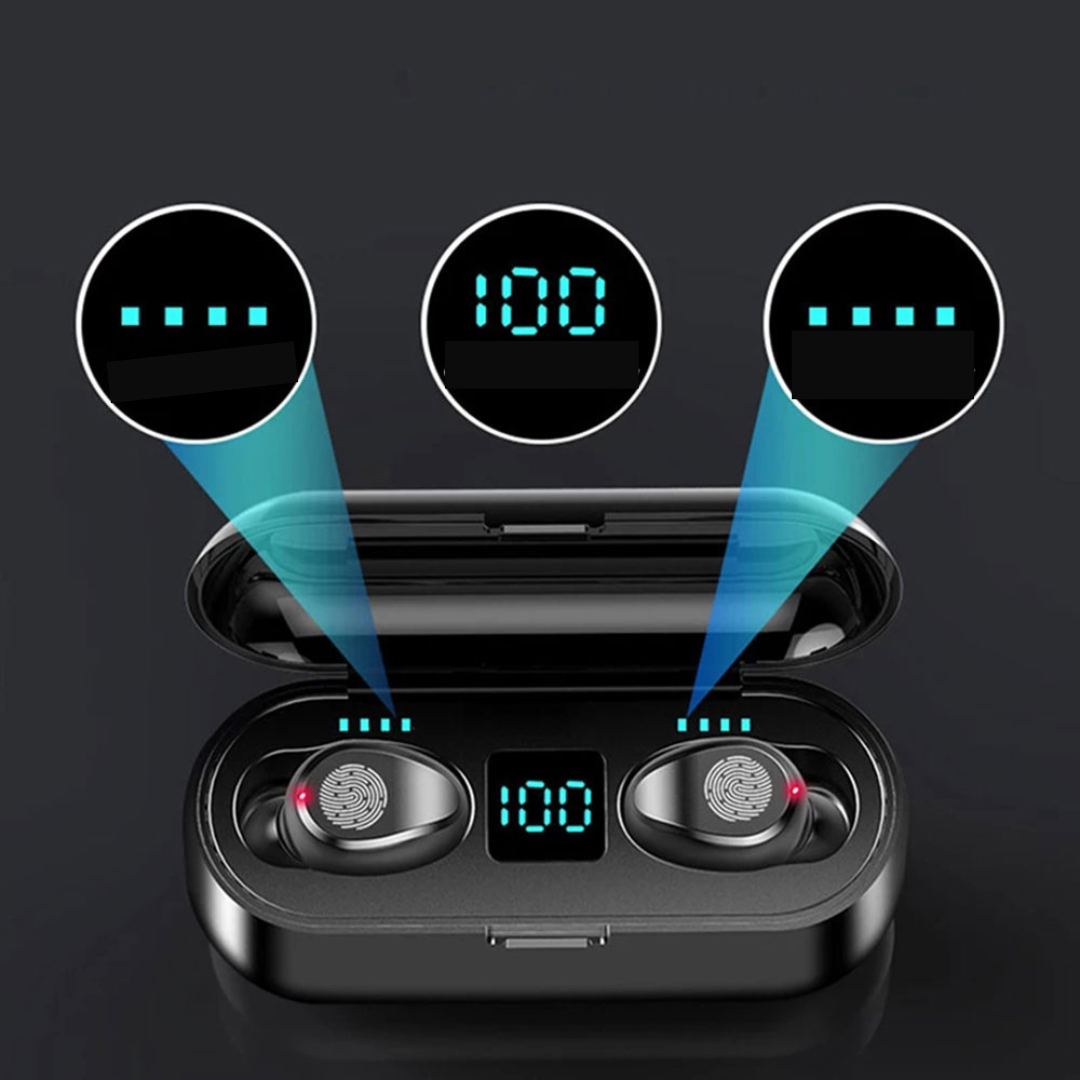 Collection of Casti Wireless inteligente, Bluetooth 5.0, Bass Boosted, compatibile iOS/Android in a gallery layout