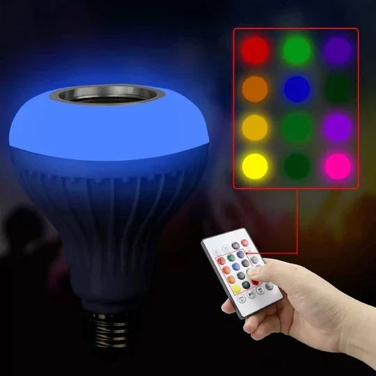 Collection of Bec LED cu difuzor, Bluetooth si telecomanda in a gallery layout